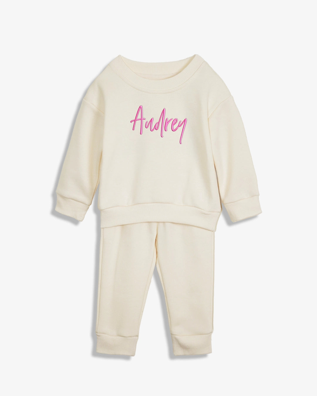 Sweatshirt and Sweatpants Set for Babies and Toddler Unisex  Personalized Embroidered Signature Font